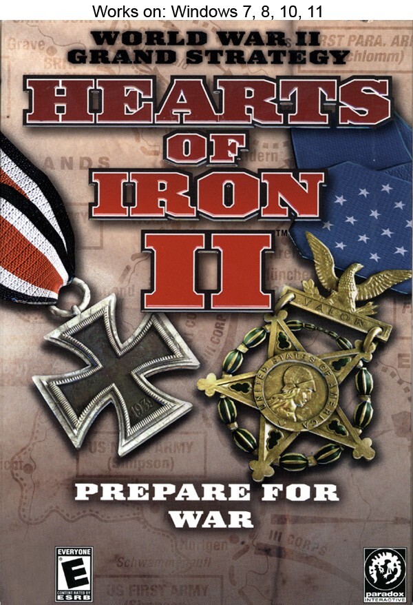 Hearts of Iron II 2 Complete PC Game Doomsday Armageddon Windows 10 11