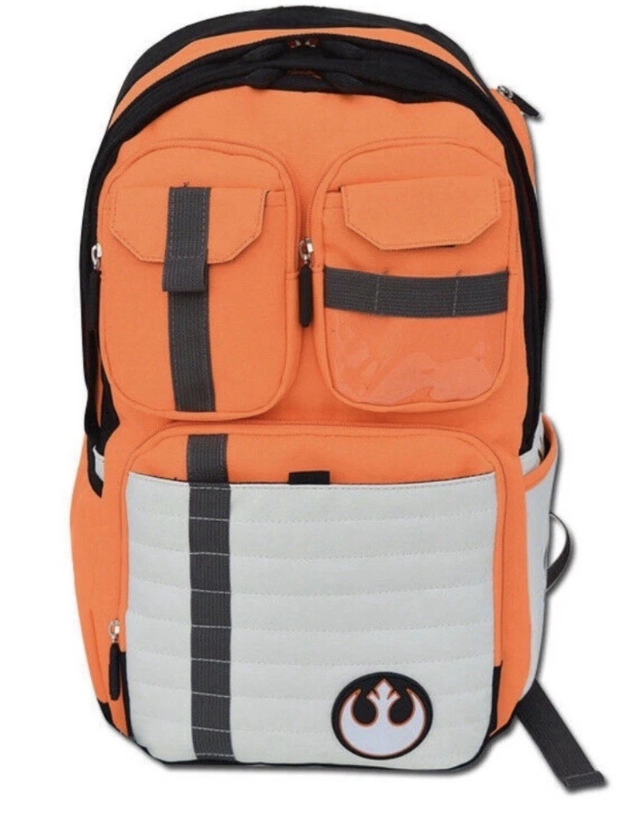 Star Wars Rebel Alliance Logo NEW Backpack Orange/White/Black Adjustable