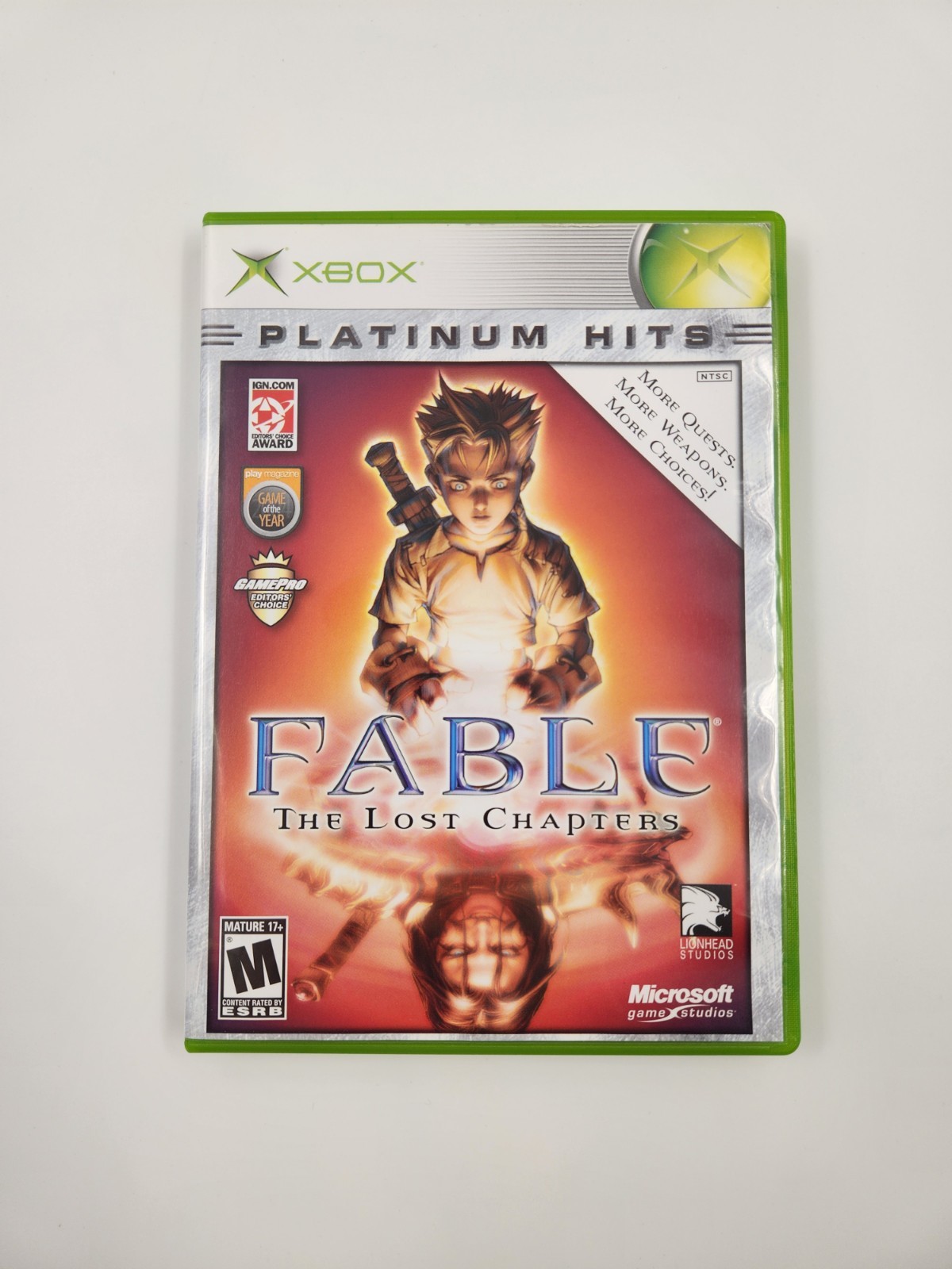 Fable The Lost Chapters Xbox Complete CIB Platinum Hits