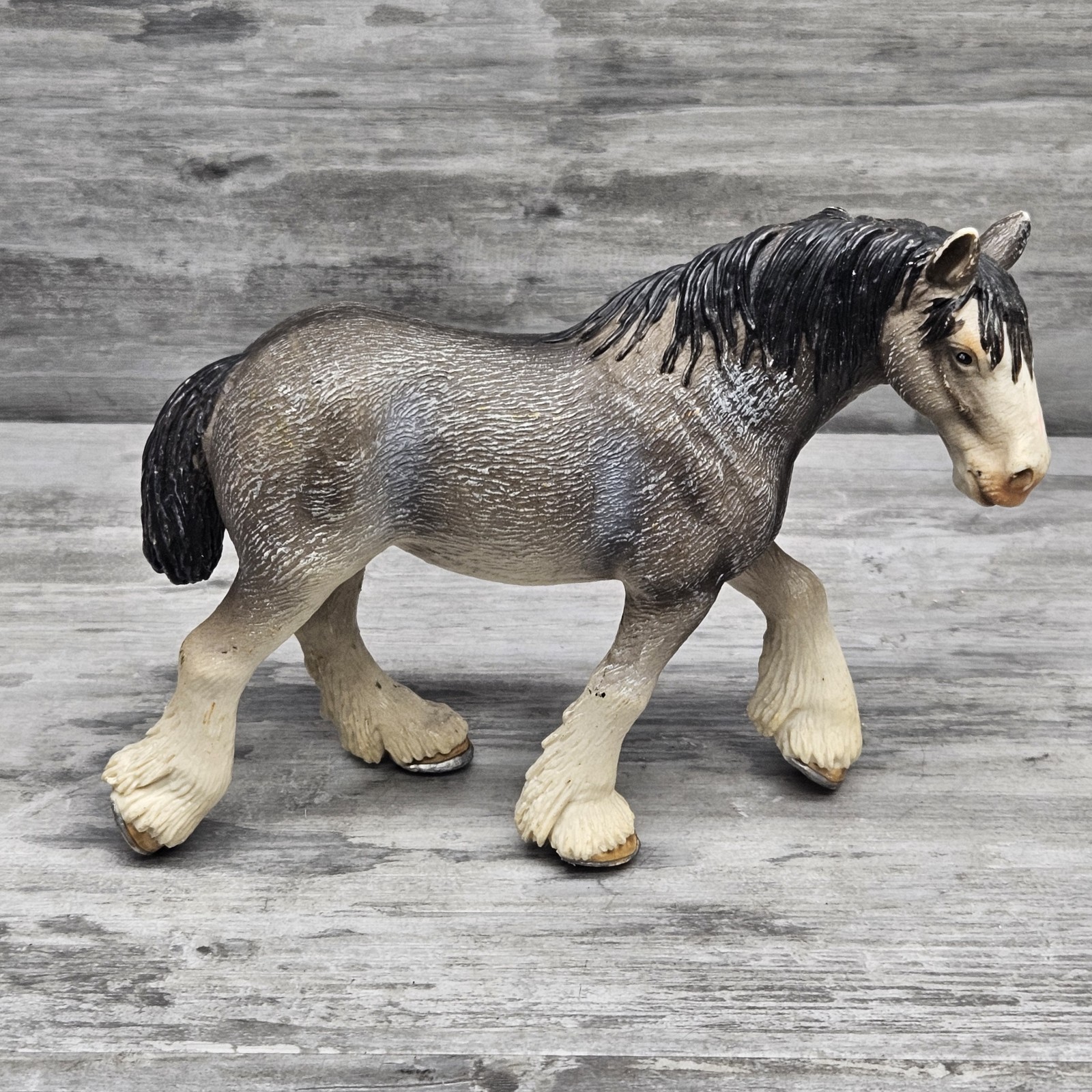 Schleich CLYDESDALE MARE Grey Draft Horse Animal 13291 Figure 2004