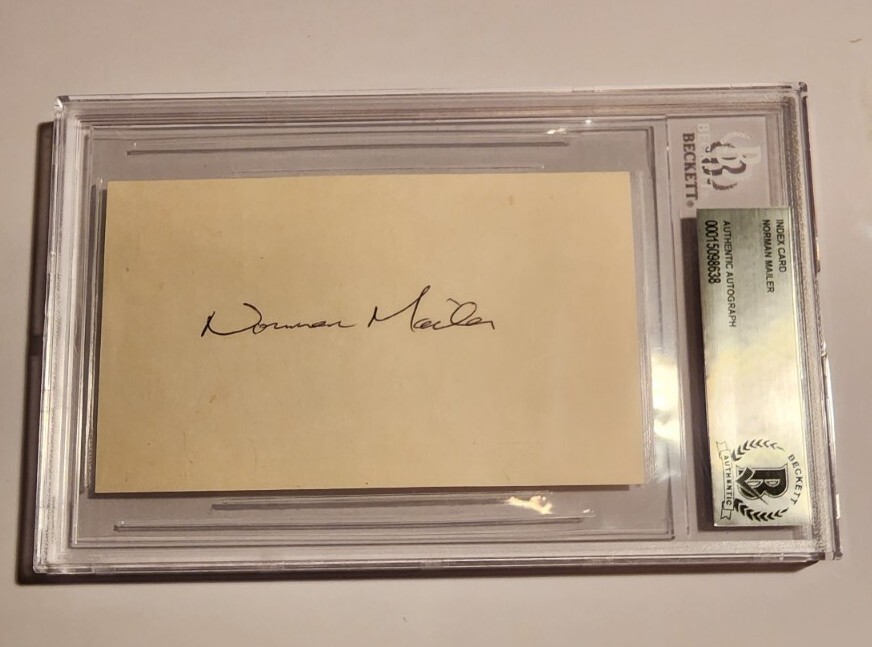 Norman Mailer Signed Beckett BAS COA Autograph Auto Cut Writer Author