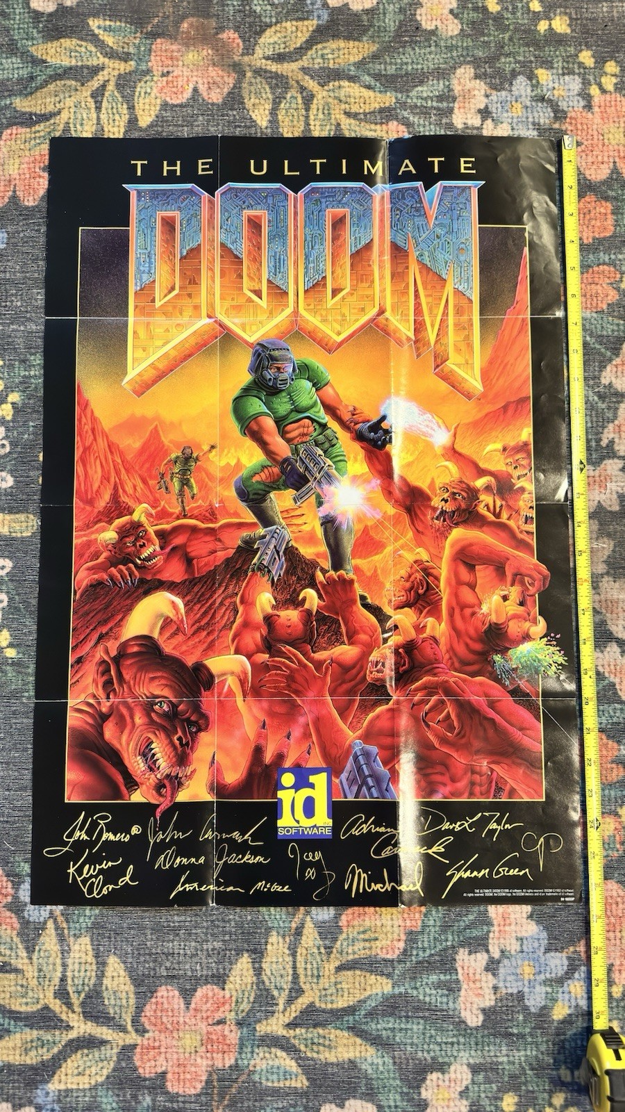 The Ultimate Doom (PC, 1995) Flesh Consumed Development Team Poster 18 x 26”