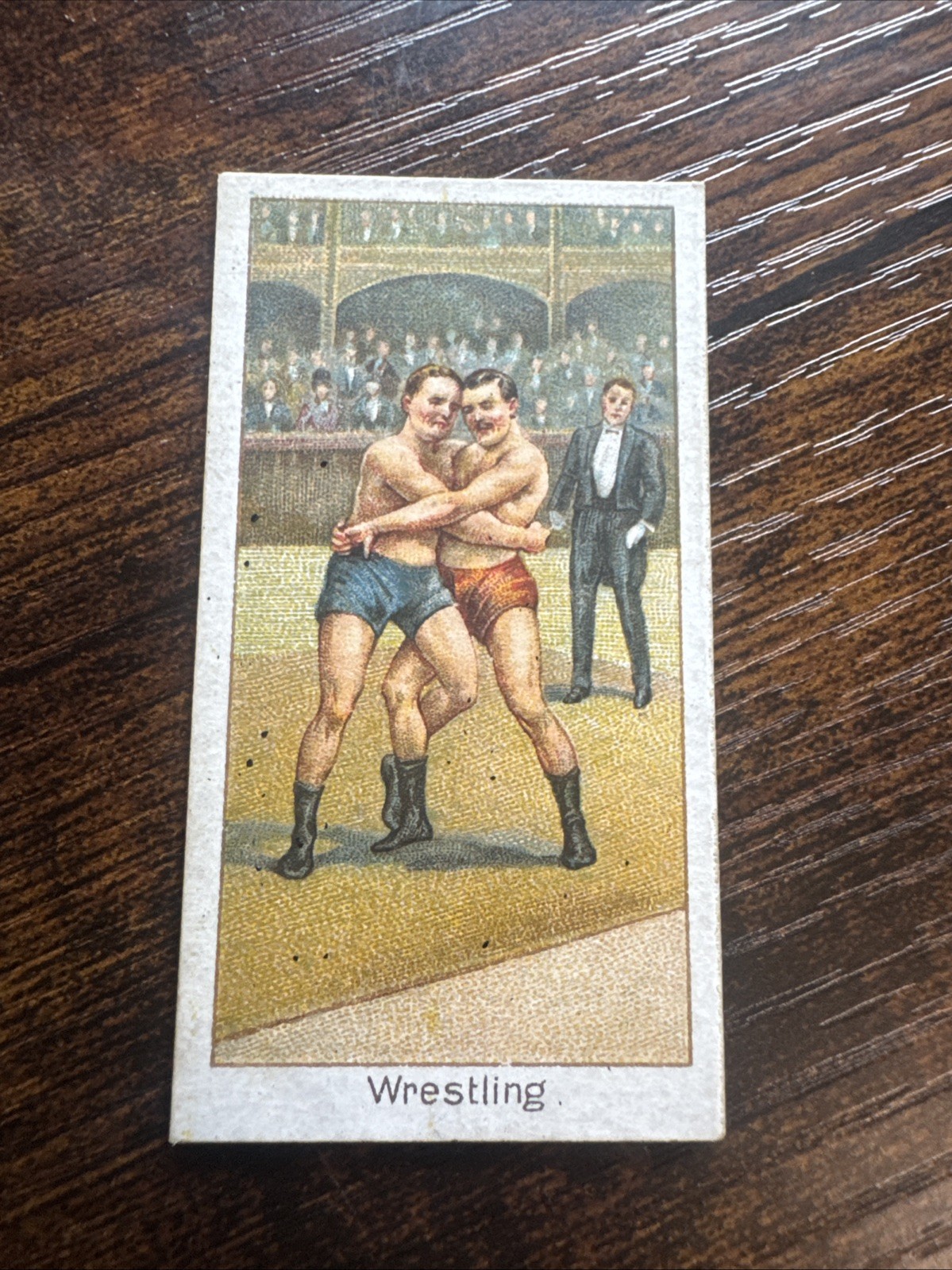 1925 Turf Cigarettes Sports Records Wrestling #35 G.W. Wilson Vtg Antique (b)
