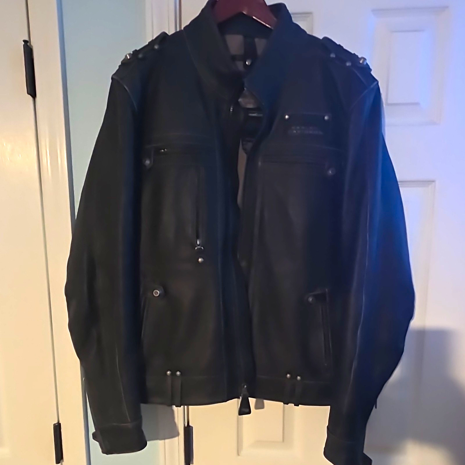 Harley-Davidson Men's Tifton Distressed Leather Riding Jacket w/ Liner - Large