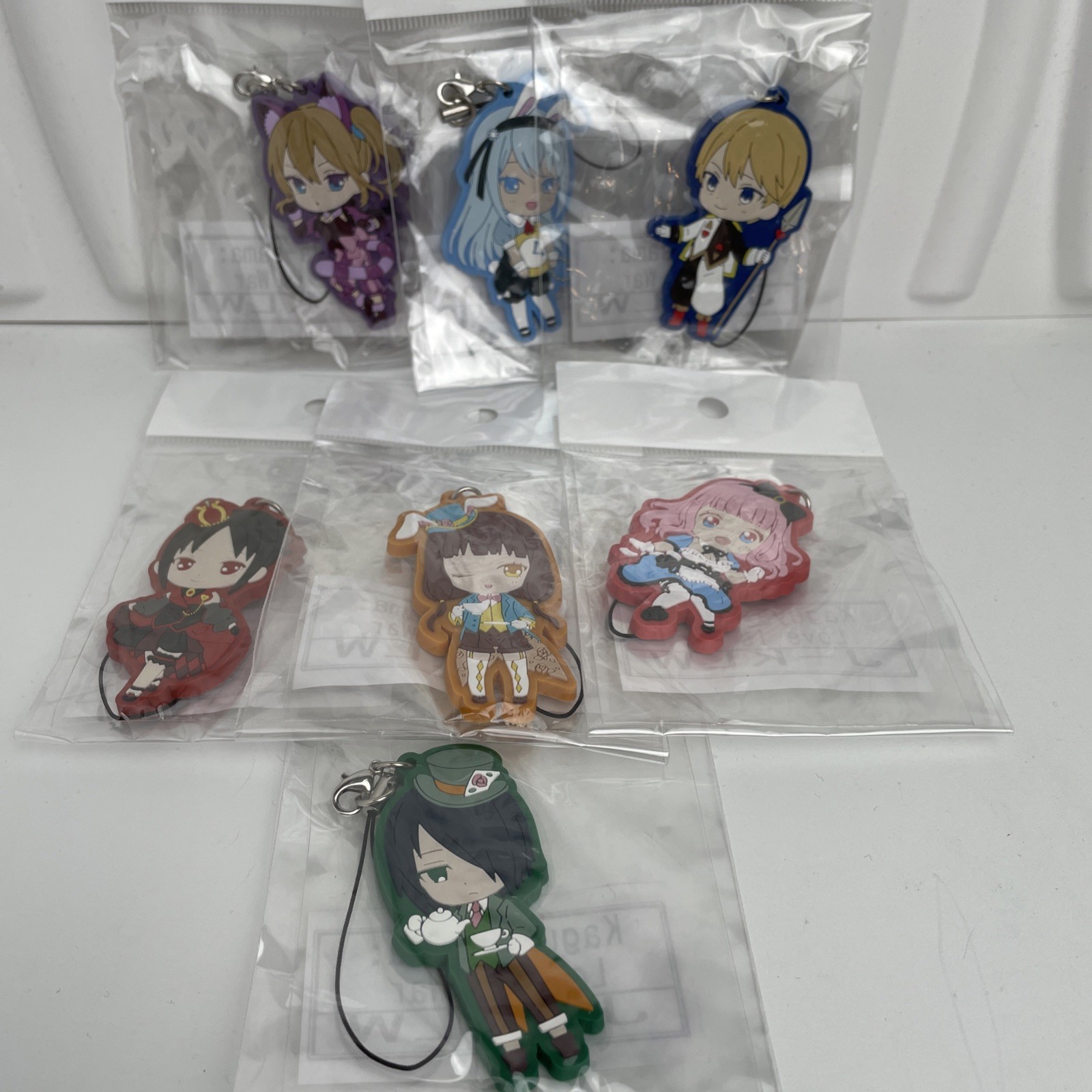 Kaguya-sama: Love Is War Lot Of 7 rubber strap keychain Wonderland Versions D