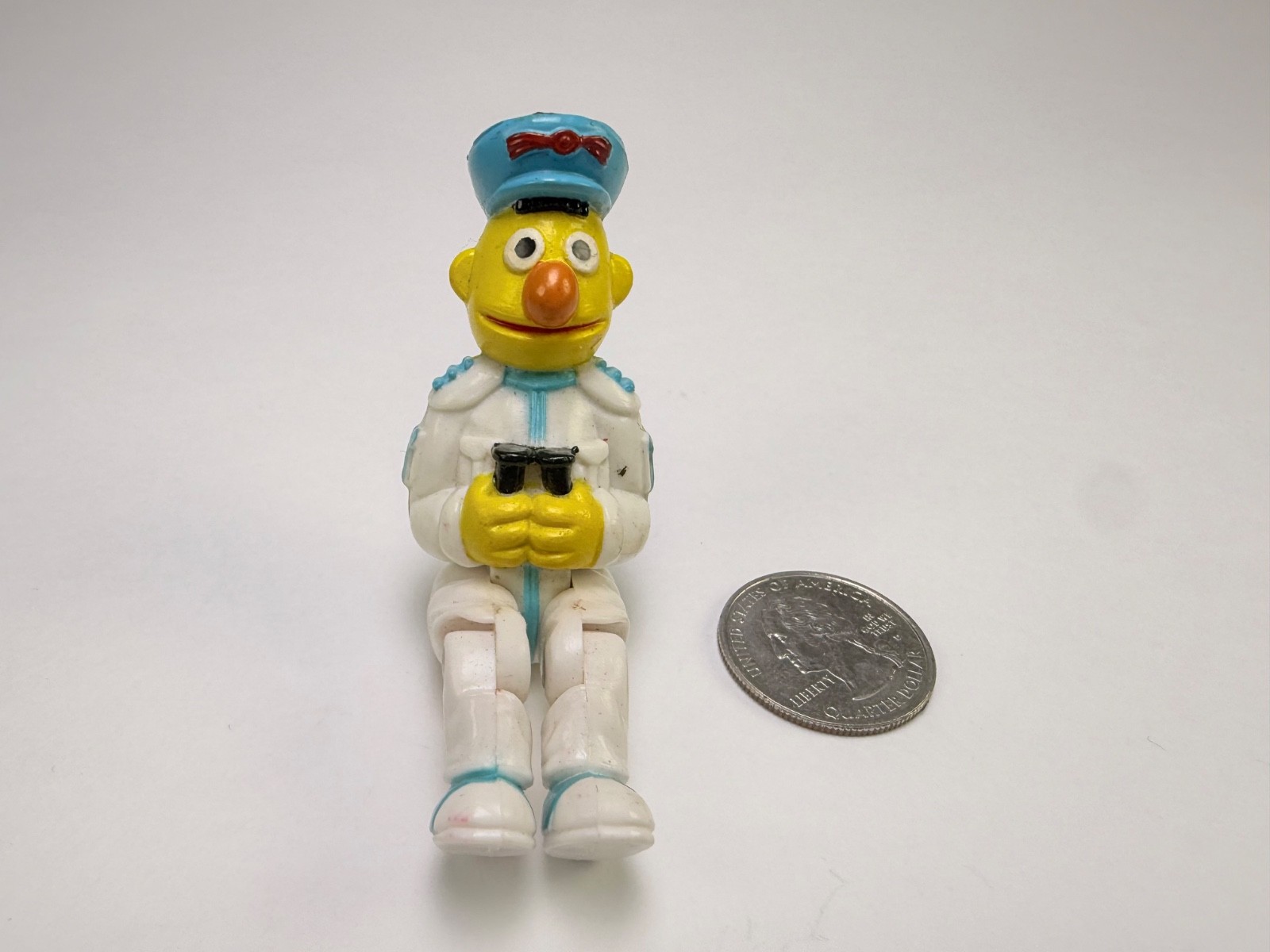 Vintage Sesame Street Bert Figure Sea Captain Muppets plastic figure