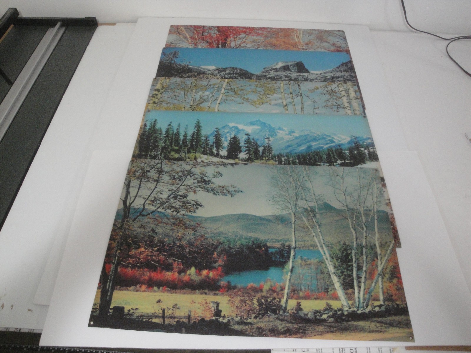 5 Vintage 1950s Helmscene Lighted Wall Picture Scenes Nice