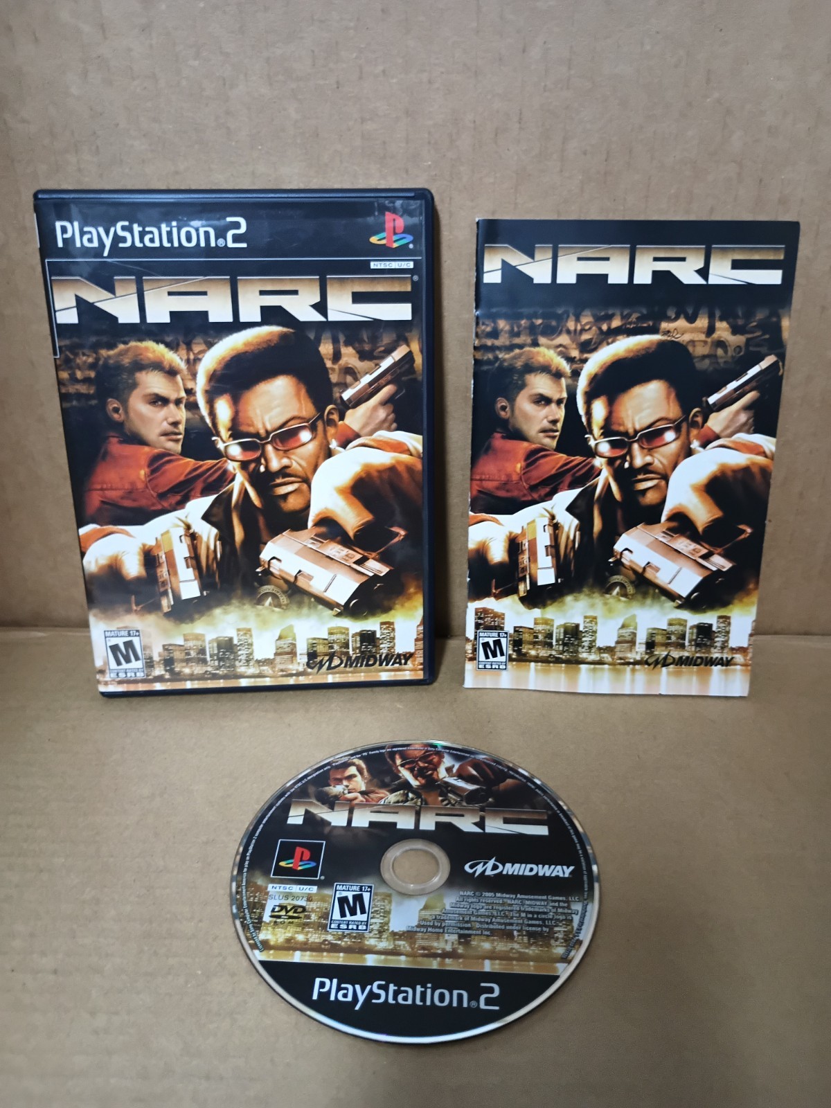 Narc Sony PlayStation 2 PS2 Black Label Complete CIB With Manual