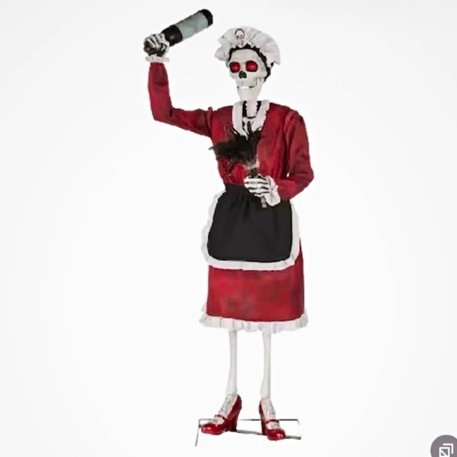 5.5 Ft Animated LED Marie The Meddling Maid Halloween Decoration- Open Box