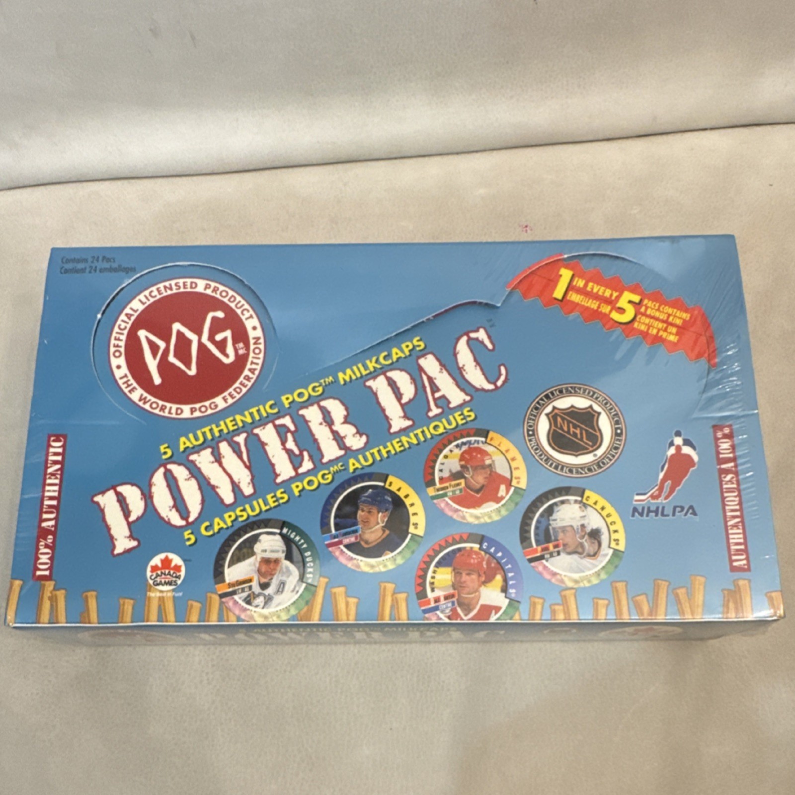 Canada Games POG Power Pac NHLPA 1994 Vintage Authentic Trading Card Box