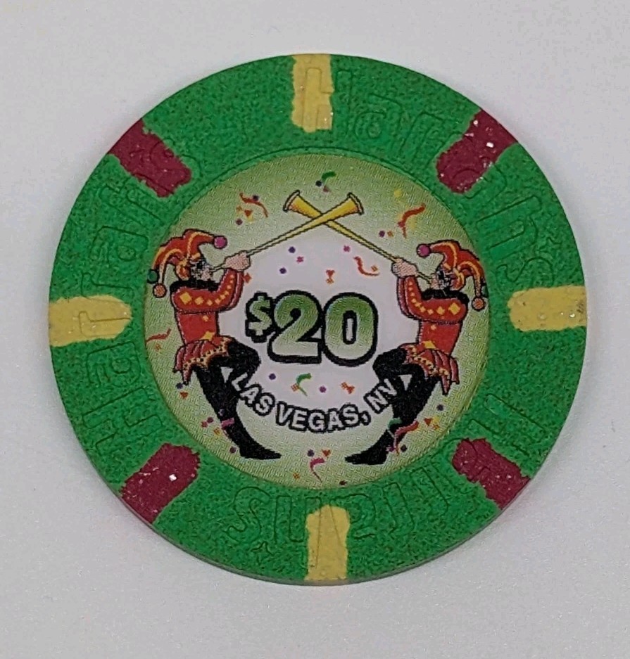 $20 Harrah's Las Vegas Nevada 1996 Casino Chip Sharp Edges 