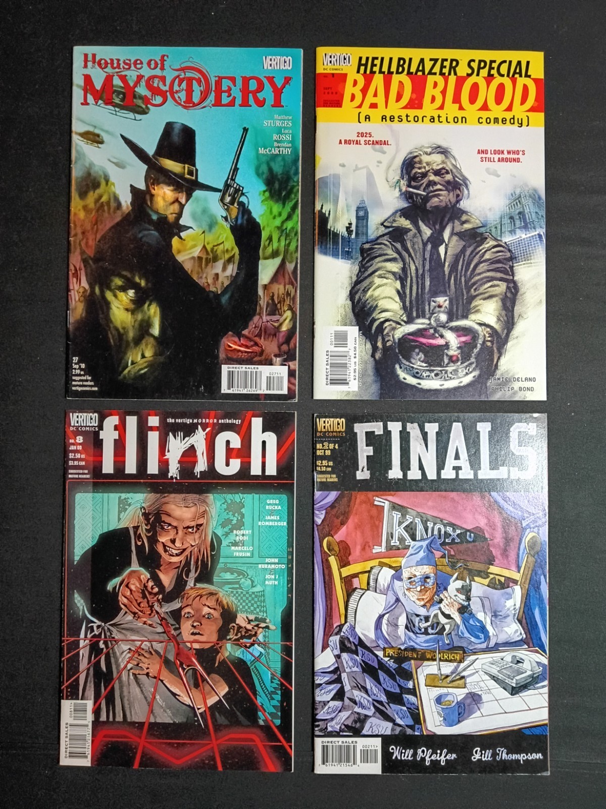 Vertigo Horror Comic Lot of 4 - House of Mystery, Hellblazer, Flinch, Finals 👻