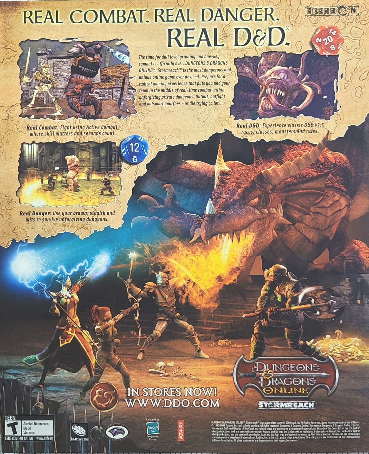 Dungeons & Dragons Online Stormreach Atari Hasbro Vintage Print Ad 2006