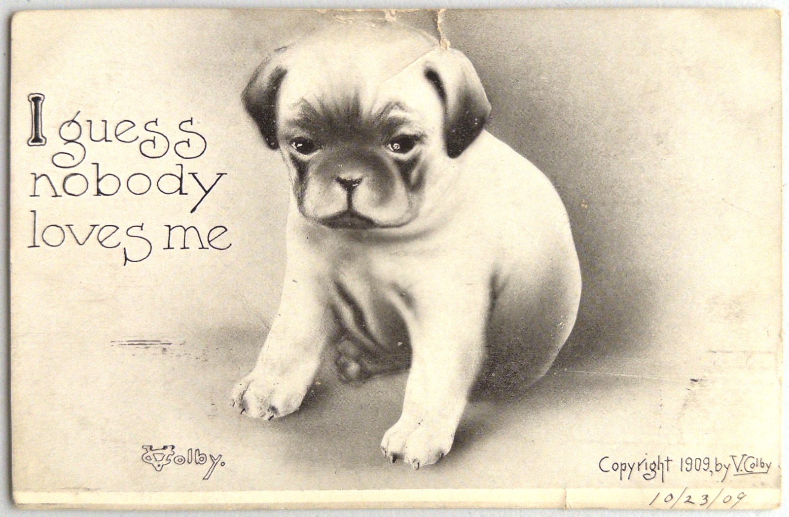 Antique Sad Puppy 