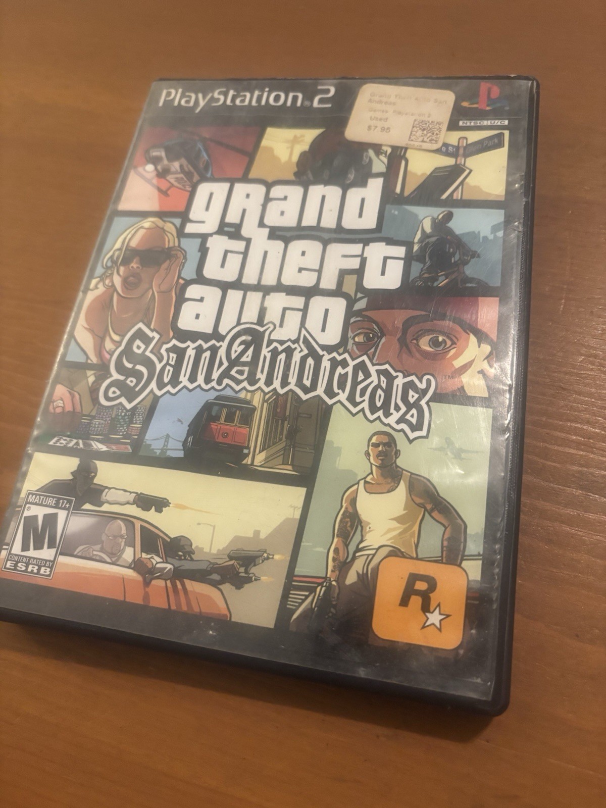 Grand Theft Auto San Andreas PS2 Sony PlayStation Black Label NO Manual FS