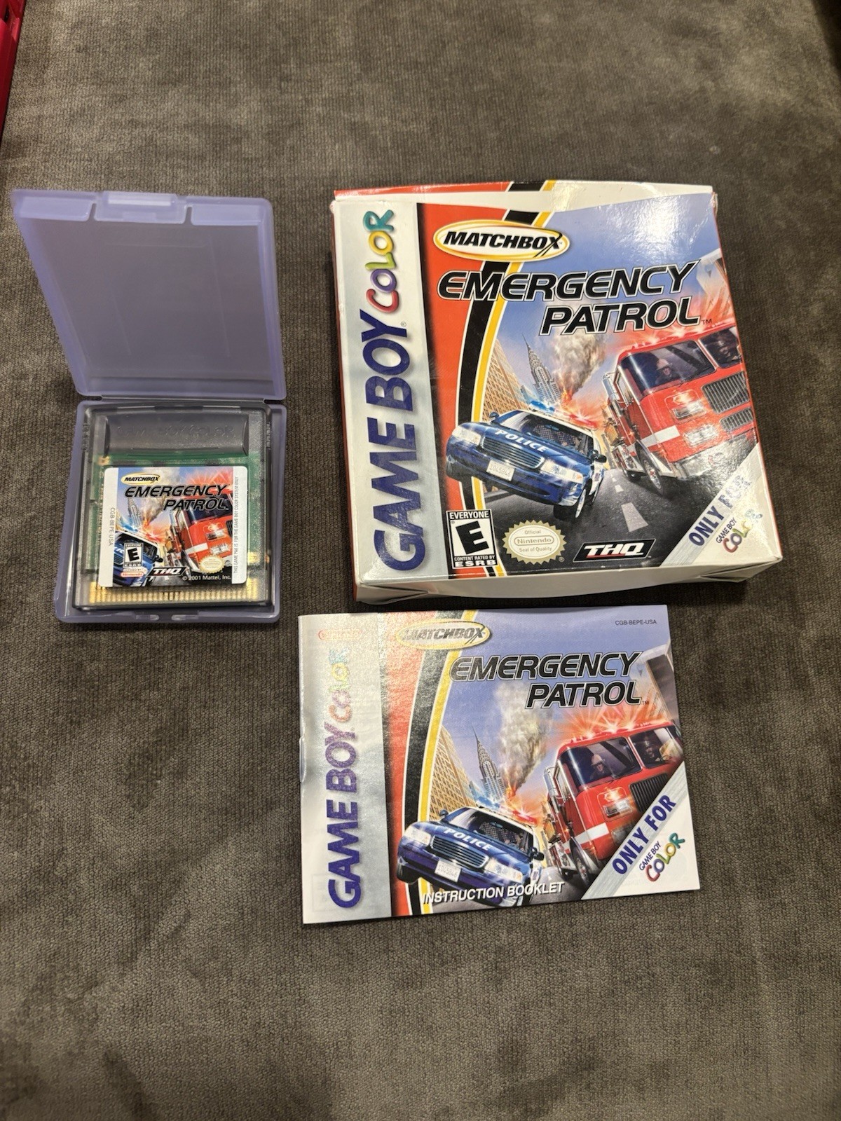 Matchbox Emergency Patrol Nintendo Game Boy Color GBC 2001 CIB