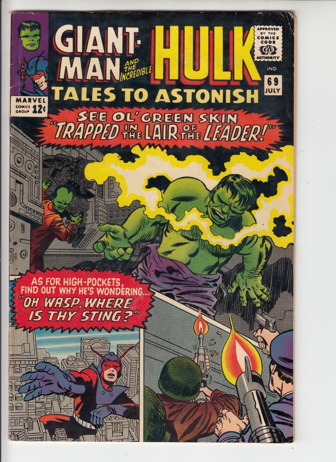 Tales To Astonish #69 Jul 1965 Hulk Giant Man Wasp-Jack Kirby VG/FN 5.0