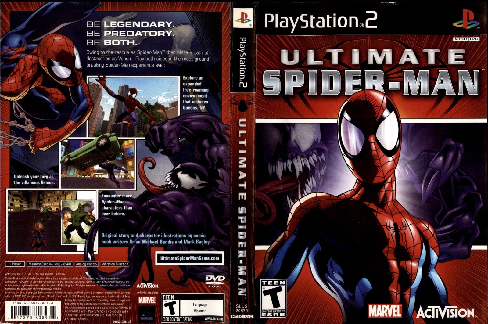 Ultimate Spider-Man PlayStation 2 PS2 Original Game Art insert Only No Game