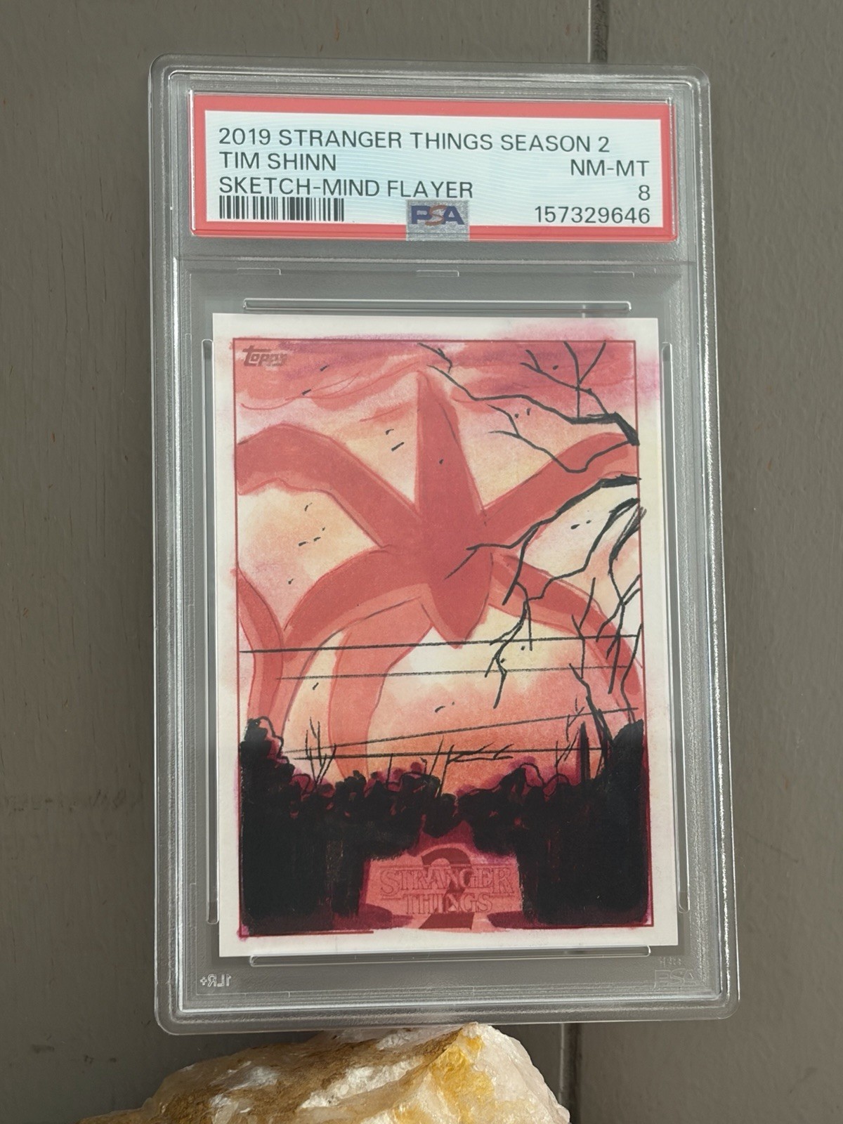 Stranger Things ❤️ 1/1 Sketch Card MIND FLAYER 2019 Topps Netflix Art Nice RED