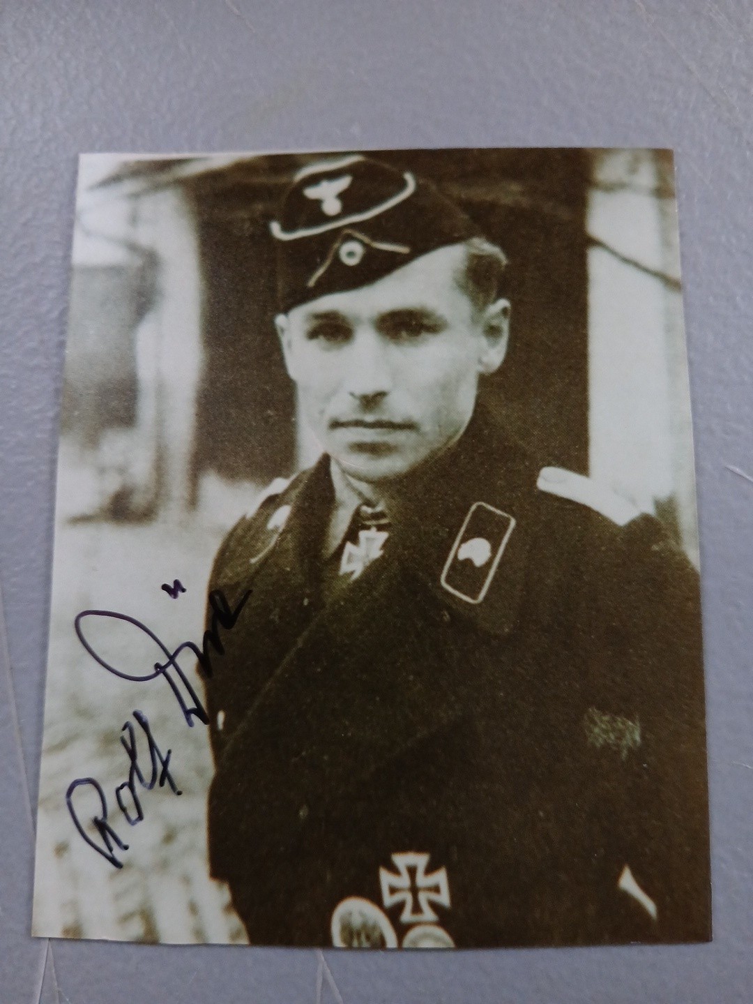 German WW2 Panzer Knights Cross Bearer Signed Photo