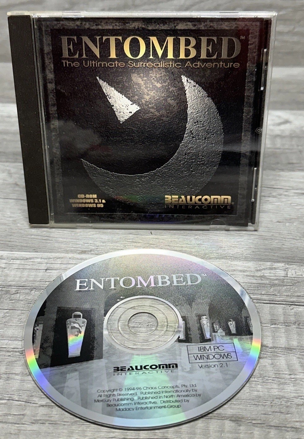 Entombed vintage PC Windows game RARE Computer Software