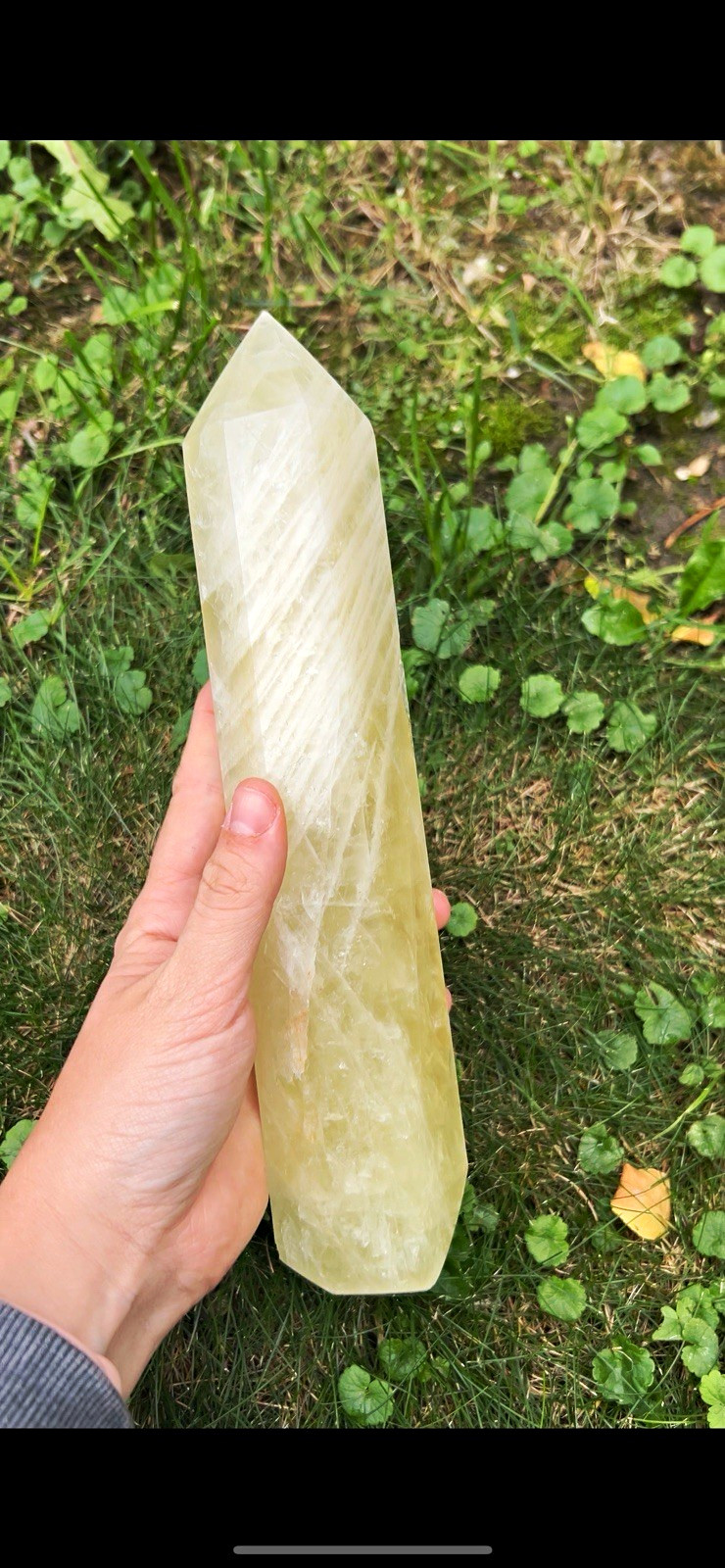 Huge 9.5” Jelly Citrine Tower | Almost 2lb Chunky Citrine Crystal Obelisk
