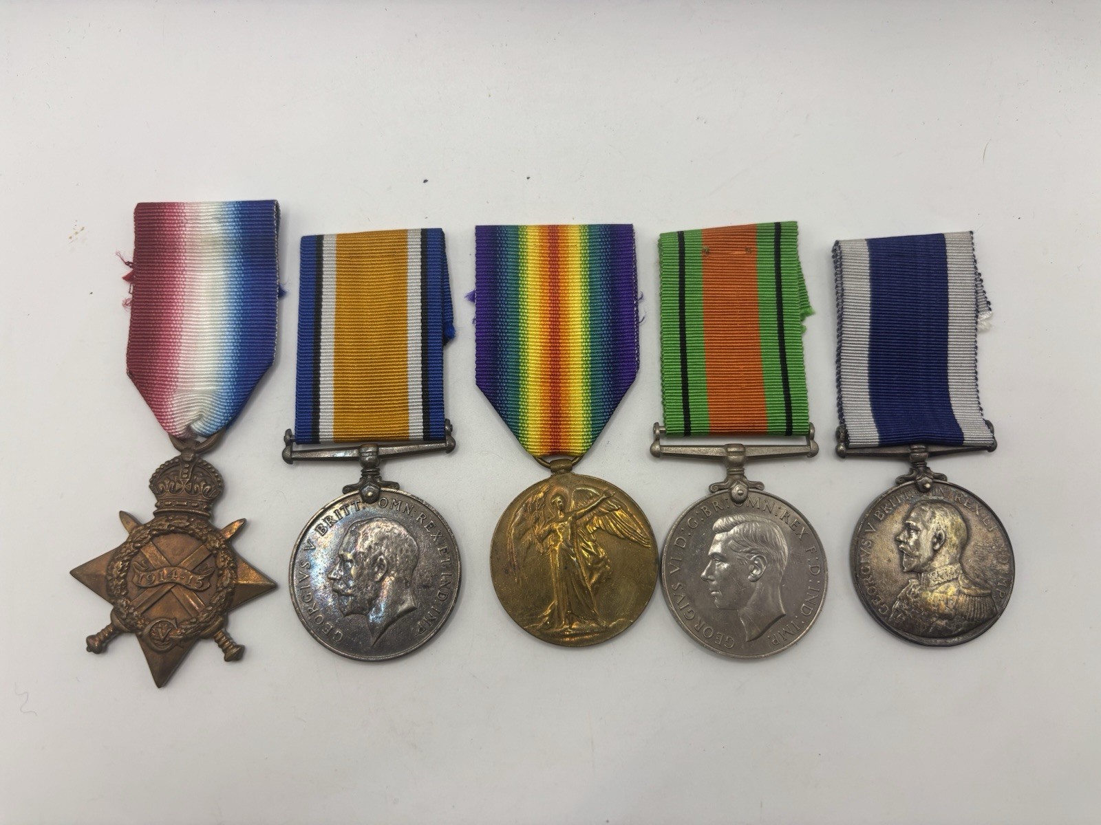 Named Original WWI British Royal Navy 1914-1918 Campaign Victory Medals