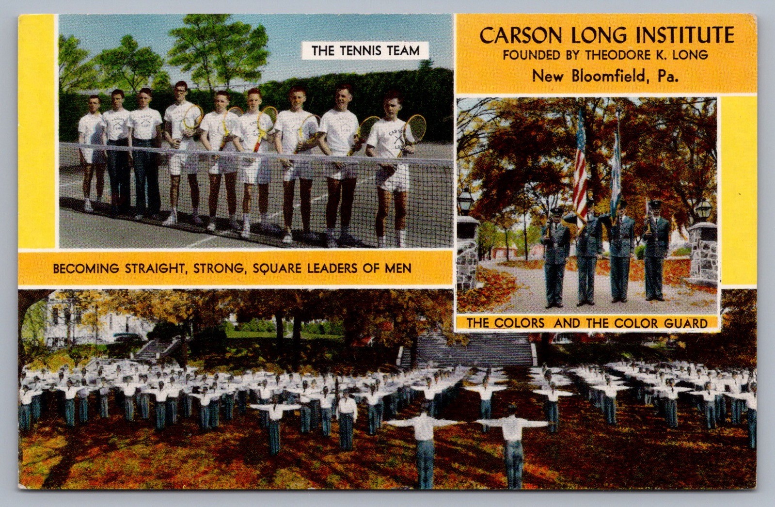Carson Long Institute New Bloomfield PA Pennsylvania Tennis Color Guard PC M1