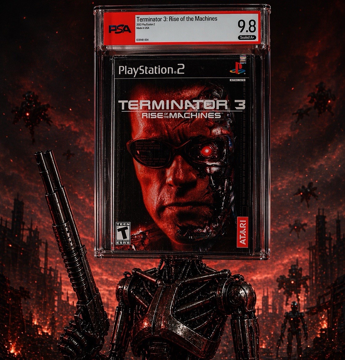 Terminator 3 Rise Of The Machines • PSA 9.8 A+ • PlayStation 2 PS2 • Not VGA/CGC