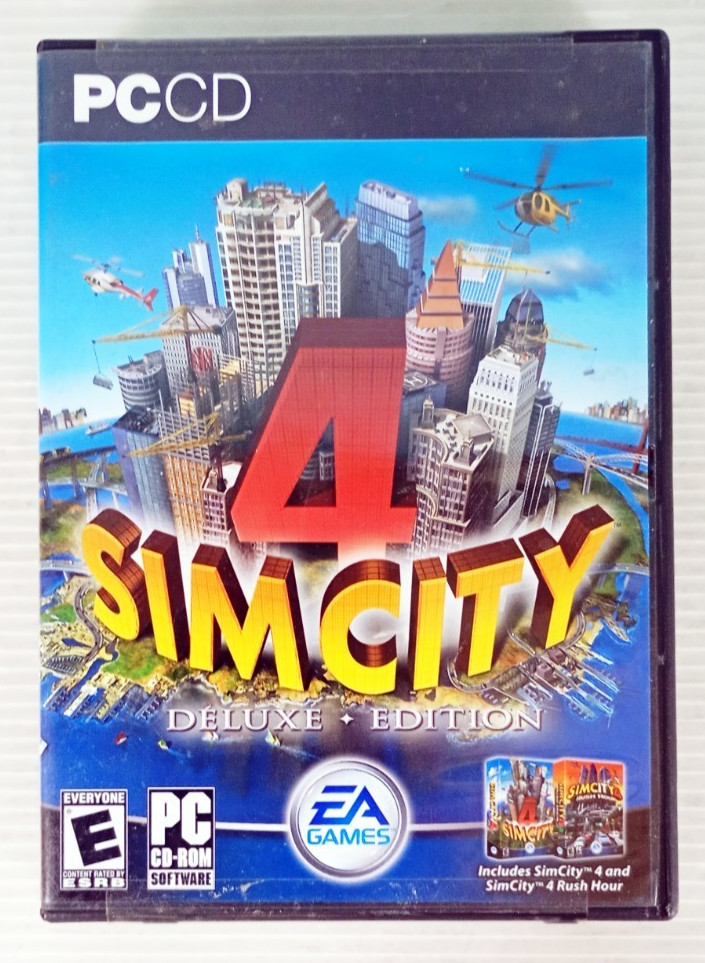 SimCity 4: Deluxe Edition PC Game Complete With Manual Simcity Rush Hour 2003