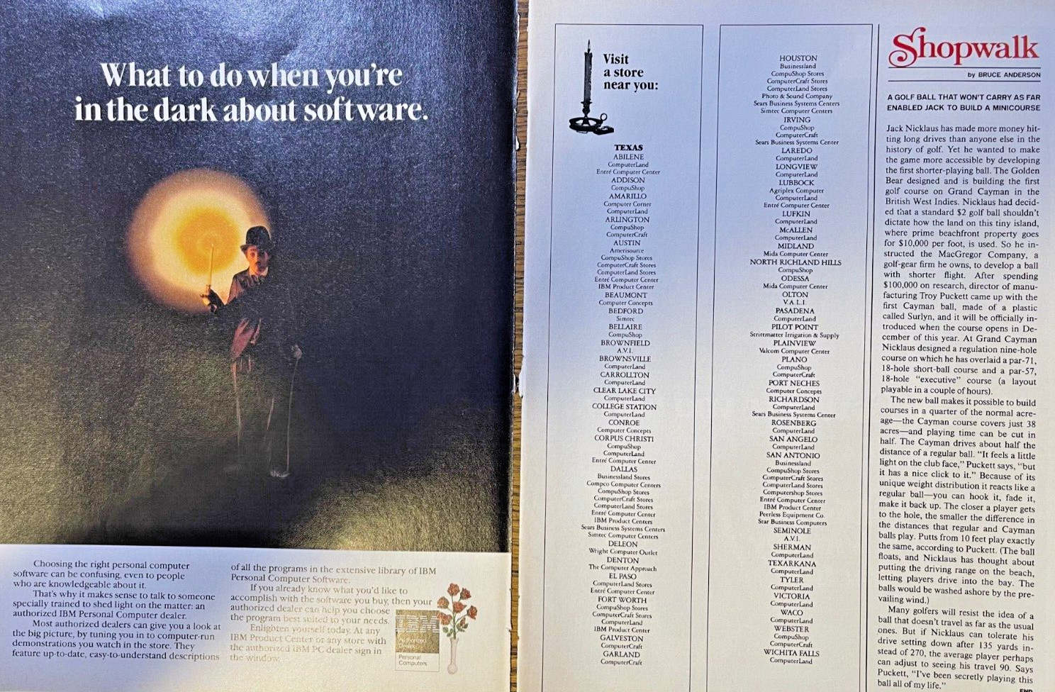 1984 Magazine Advertisement IBM PC Software