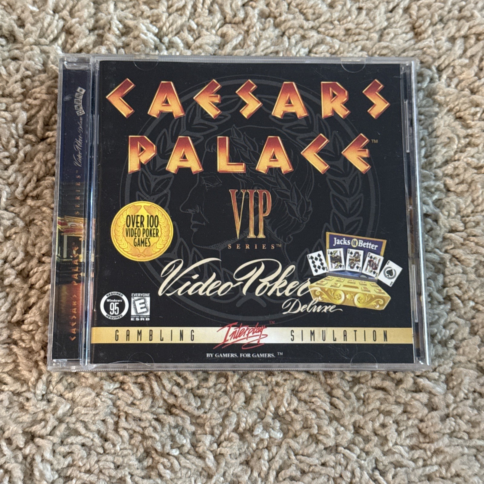 Caesars Palace VIP Series Video Poker Deluxe PC CD-ROM Game Gambling Simulator