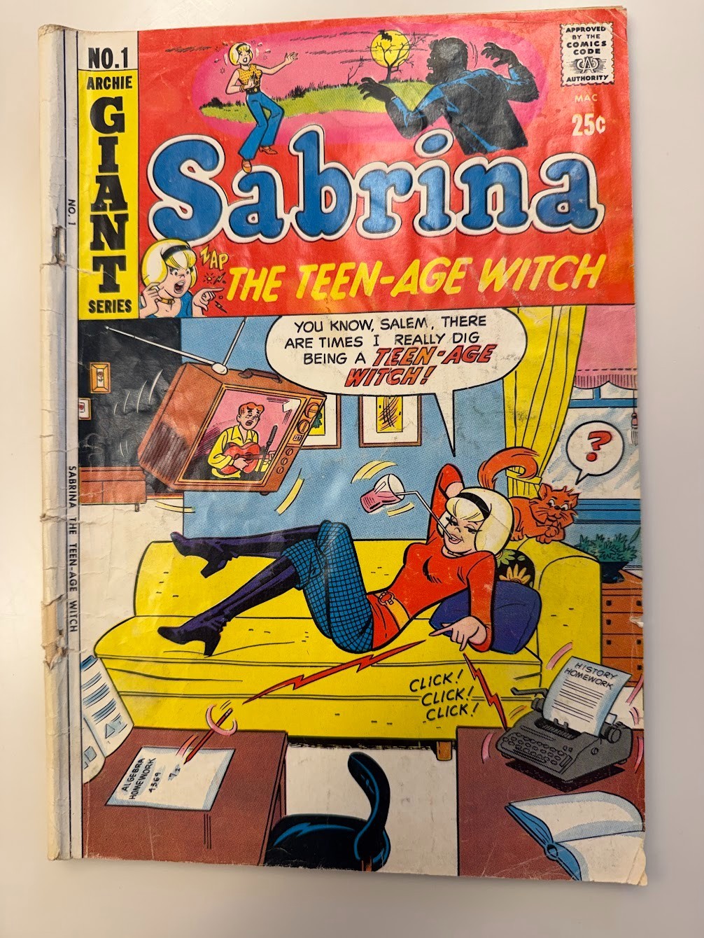 #1 Sabrina The Teen-Age Witch 1971 Archie Giant 1st Solo Series Dan DeCarlo