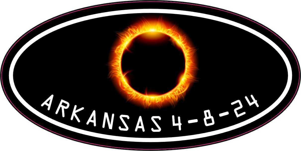 StickerTalk Great North American Eclipse Arkansas '24 Sticker, 4 inches x 2 i...