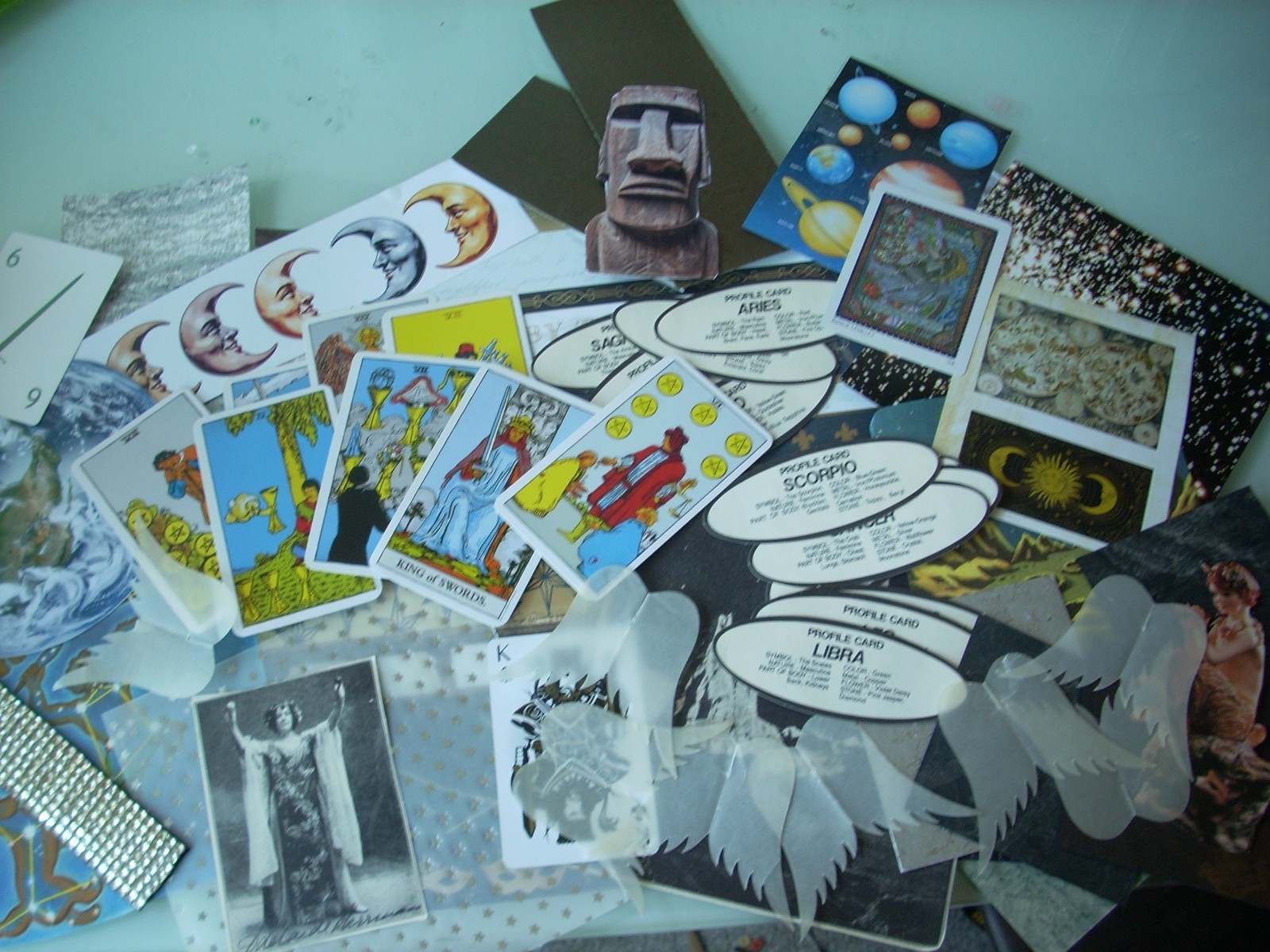 55 Pc Ephemera Pack Celestial Mystical Astrology Tarot Collage Junk Journal ++++