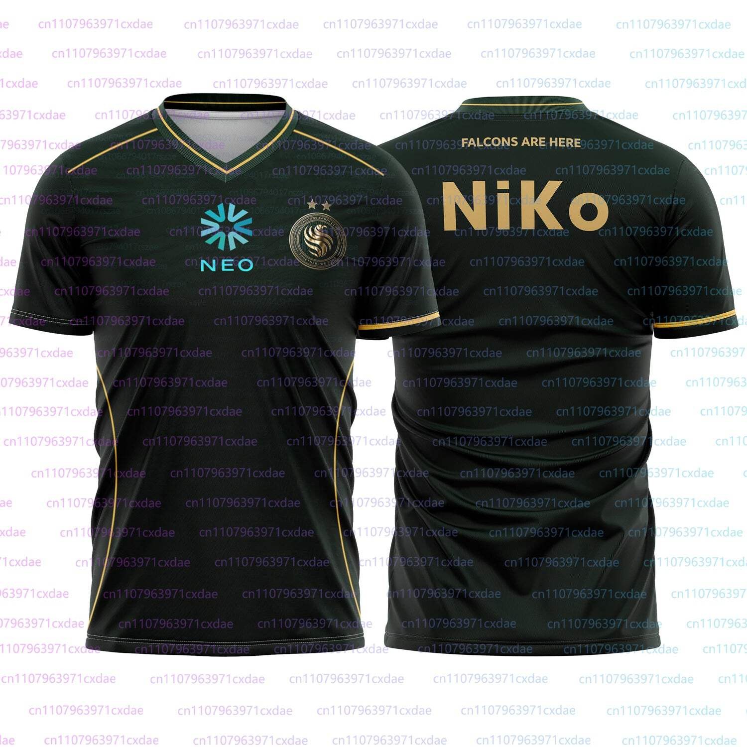 Team Falcons 2026 Training Uniforms CS2 Esports Karrigan Fans Jersey New Design