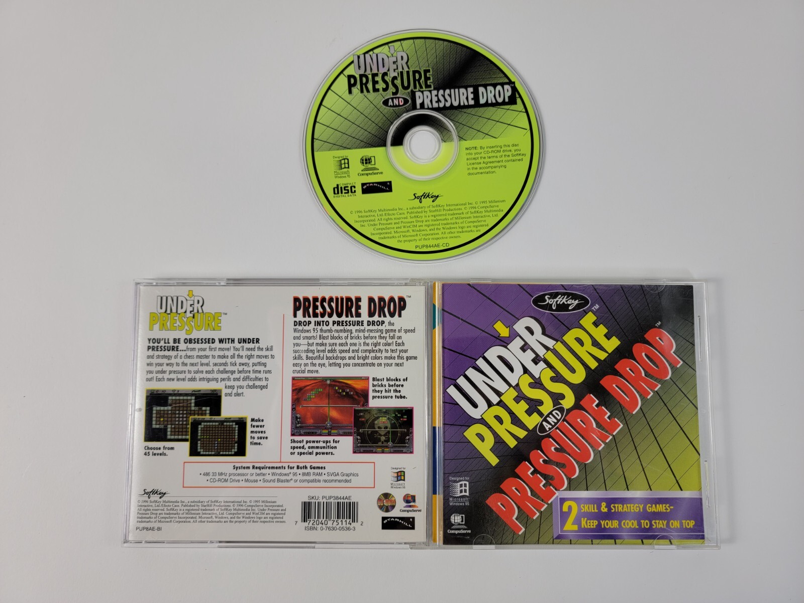 Under Pressure & Pressure Drop COMPLETE Windows 95 PC CD-ROM Game 1996