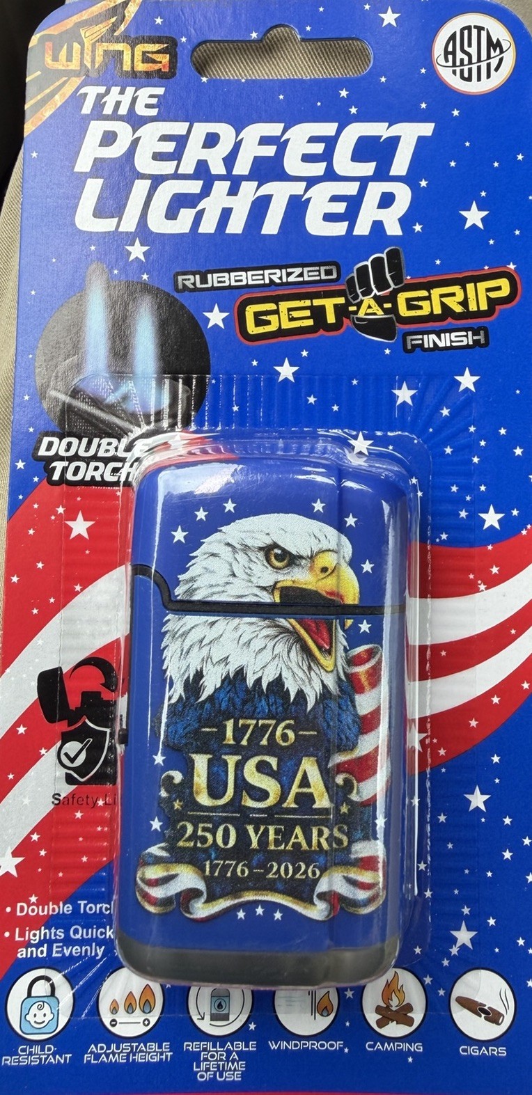 The Perfect Lighter USA 250 Years 1776-2026 Bald Eagle Double Torch