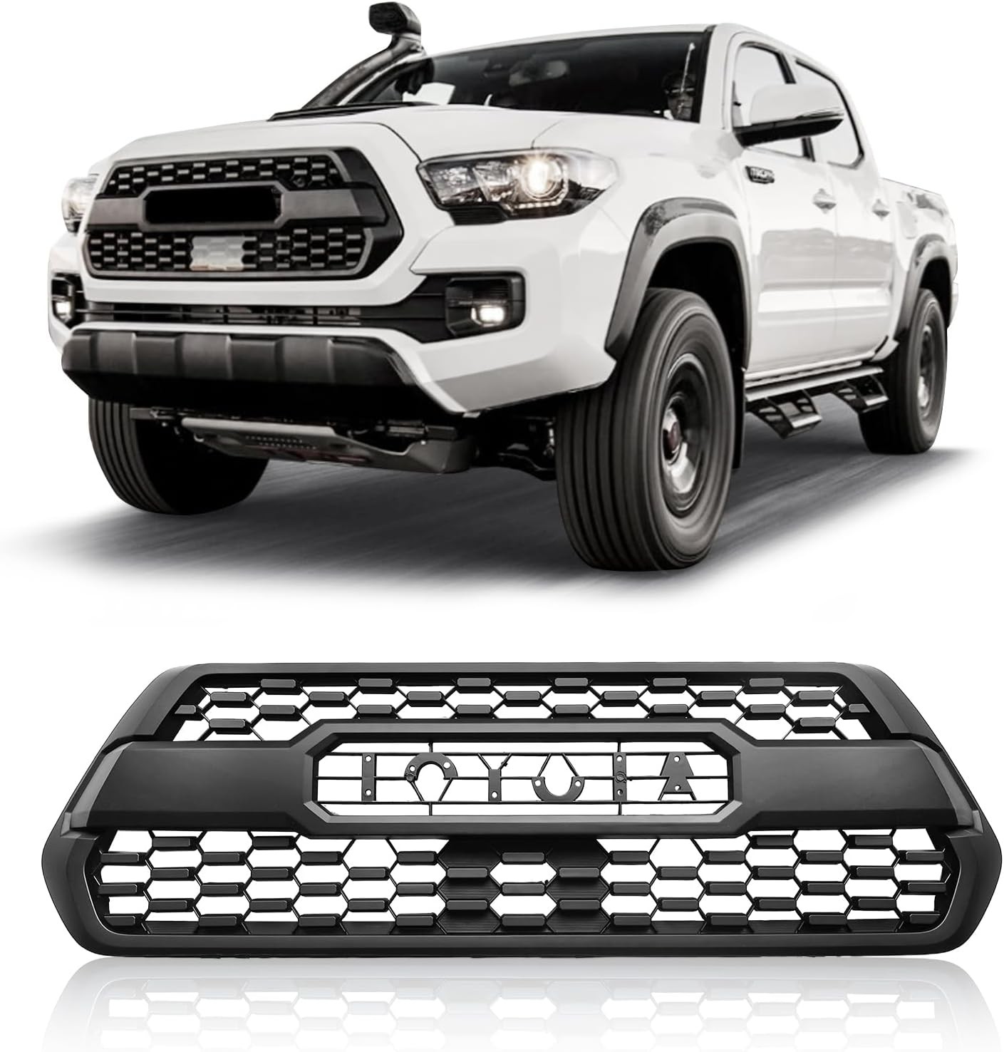 Front Grille Grill Compatible With 2016-2022 Tacoma SR / SR5 / TRD Sport/TRD