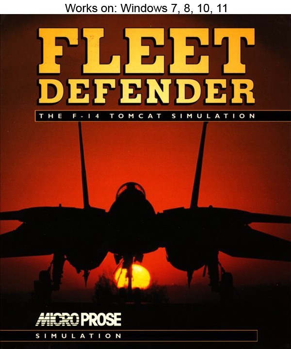 Fleet Defender: The F-14 Tomcat Simulation PC Game 1994 MicroProse Windows 10 11