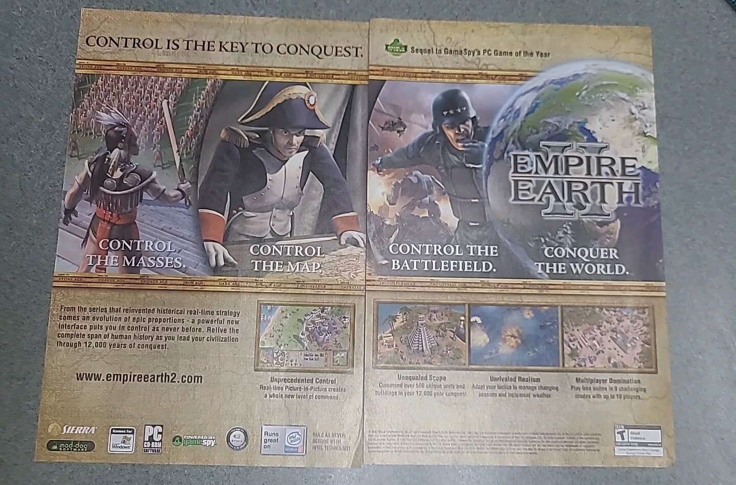 Empire Earth II Print Ad 2005 14x10 Wall Art Decor 