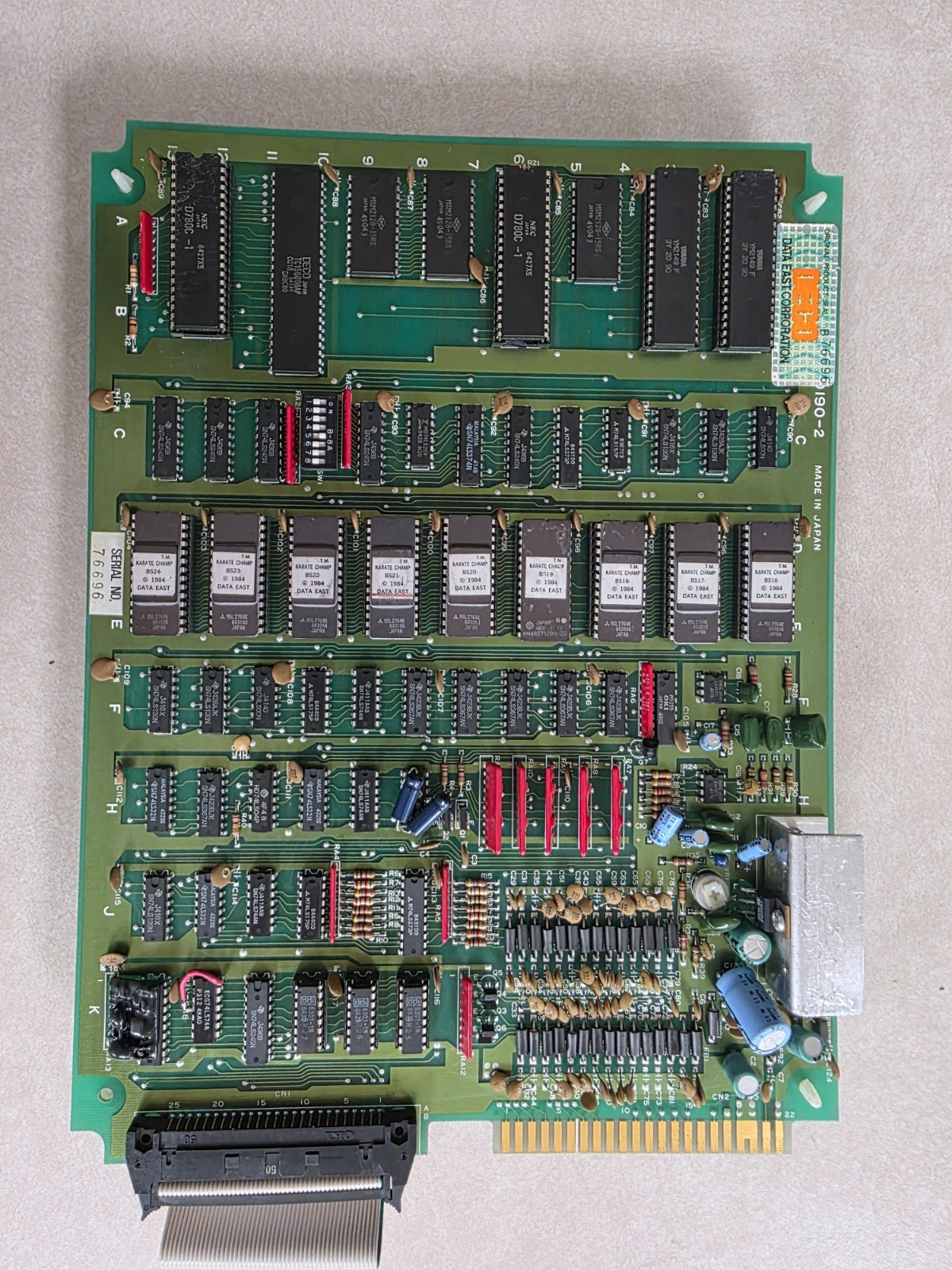 Karate Champ Arcade PCB 1984 Data East TESTED WORKING 100% Collectors Quality 