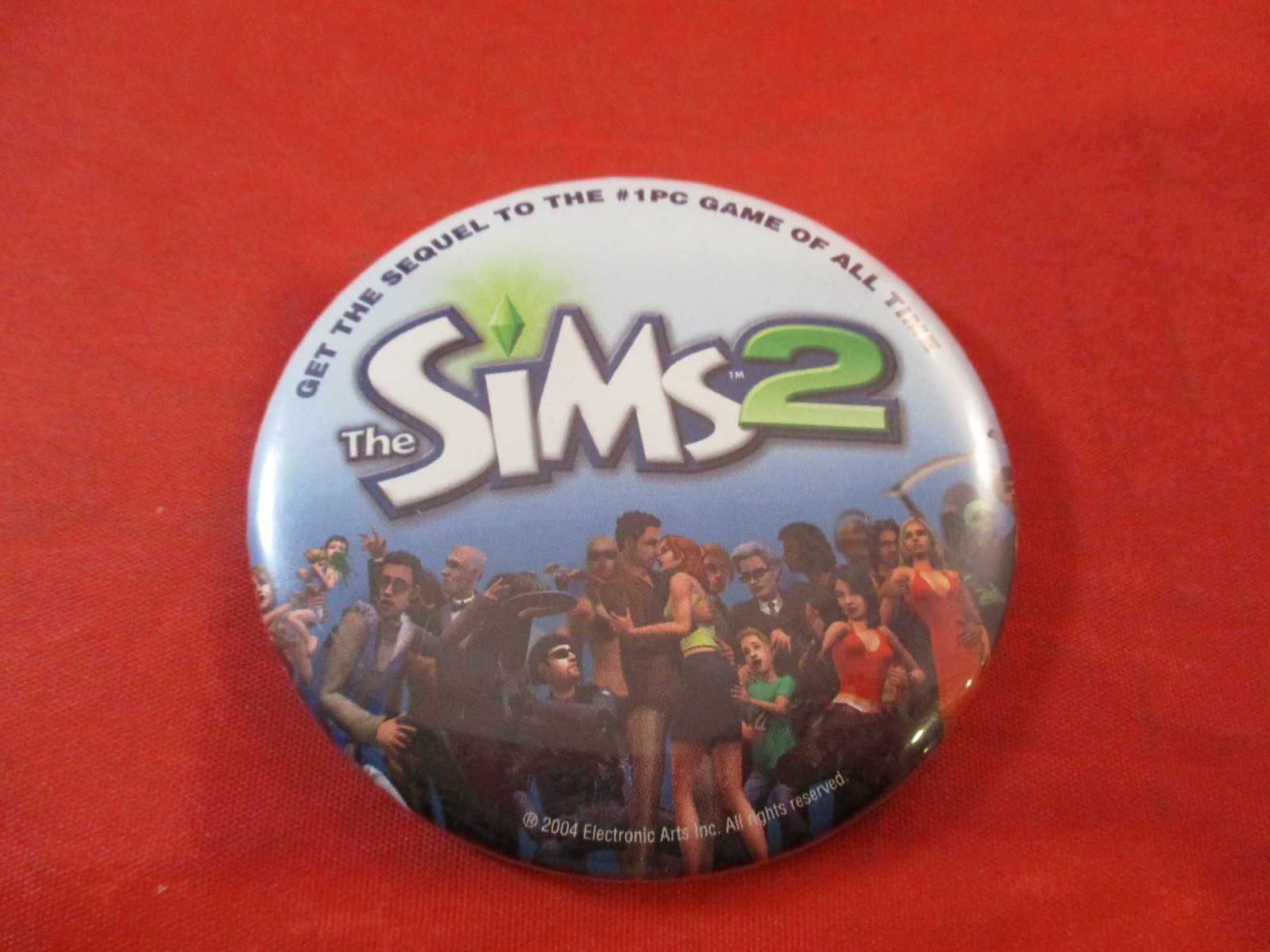 The Sims 2 Computer PC Game Employee Promo Pin Button Pinback