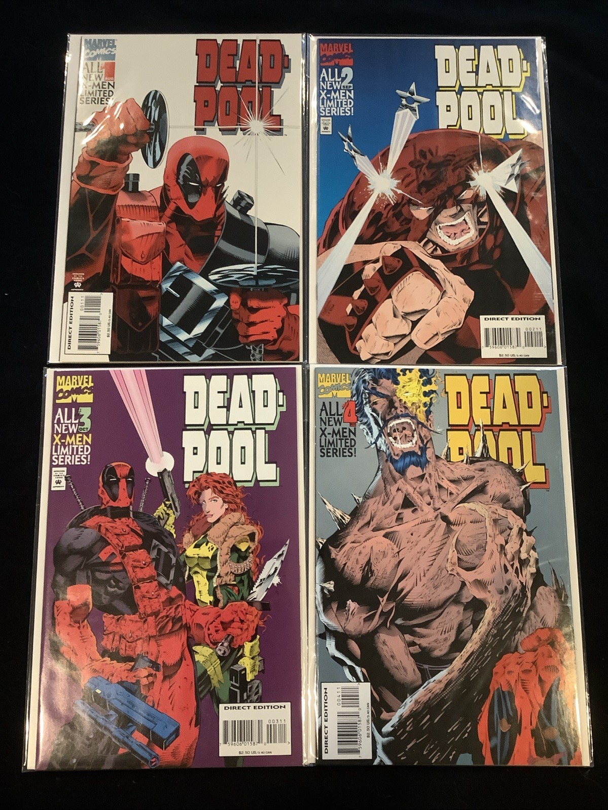 Deadpool #1-4 Complete Comic Set, Marvel, 1st Deadpool Solo Title, Circle Chase