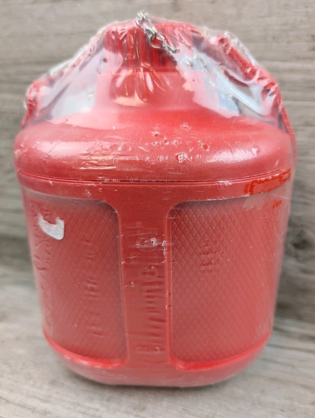 Vintage Red Heller Plastic Canteen w/ Strap New Sealed Made In Italy Alimenti 