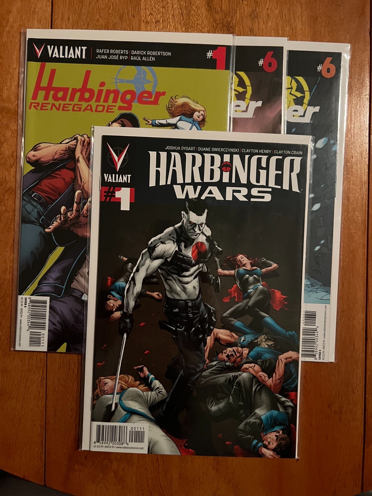 Harbinger Renegade/Wars (2016, 2013) #1A, 6A, 6C, & 1A Lot of 3 Comics