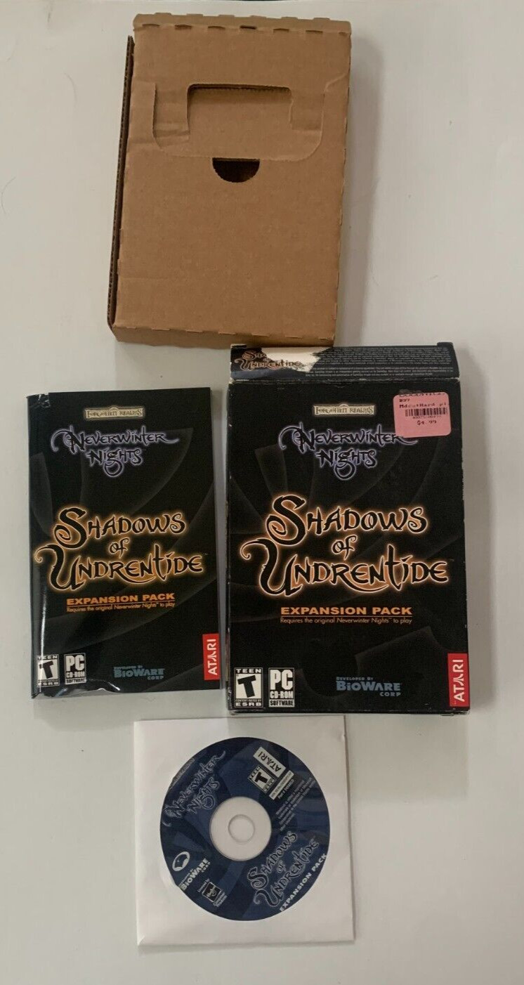 Neverwinter Nights: Shadows of Undrentide (PC, 2003) small box  Atari