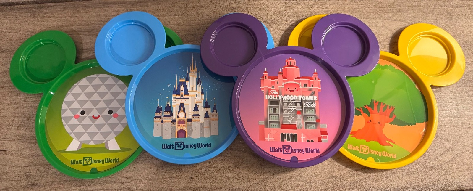 NEW 2026 Disney World Mickey Mouse Souvenir Plates Set of 4 Four Parks Exclusive