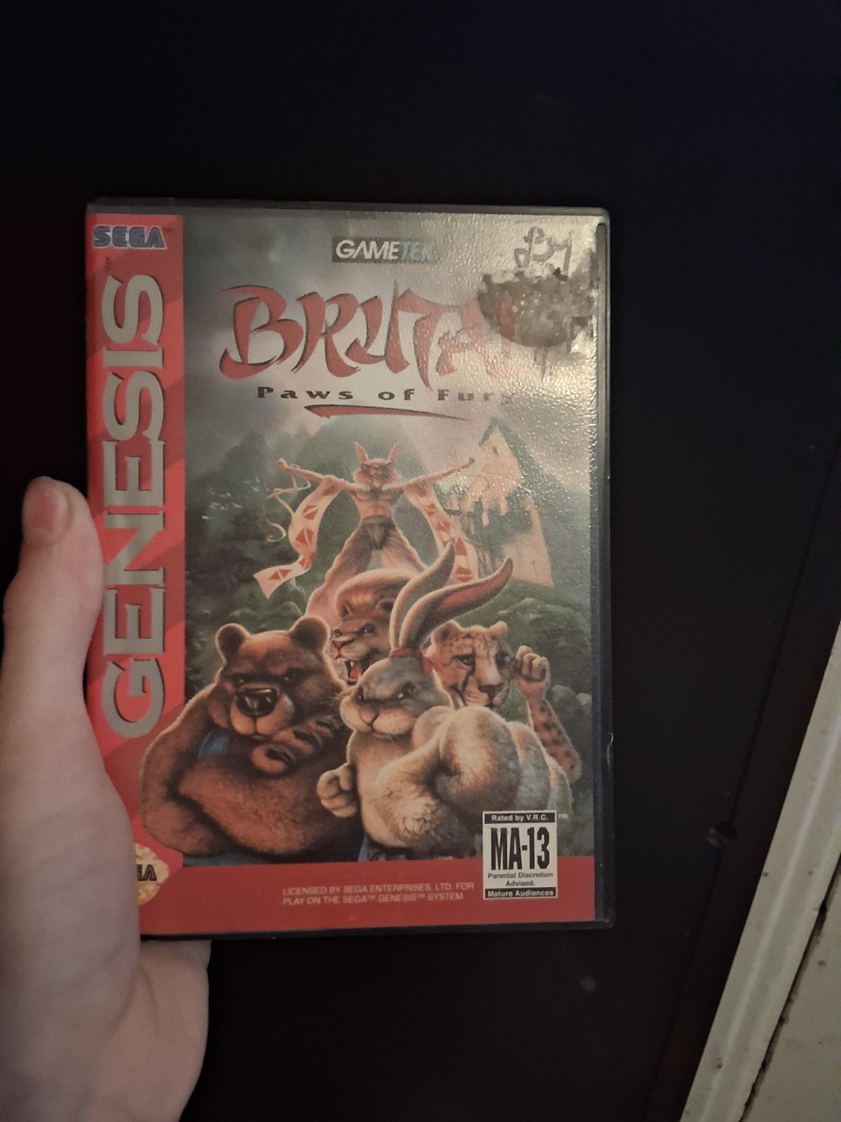 Brutal: Paws of Fury Sega Genesis GameTek MA-13 1994 Manual Unique Moves