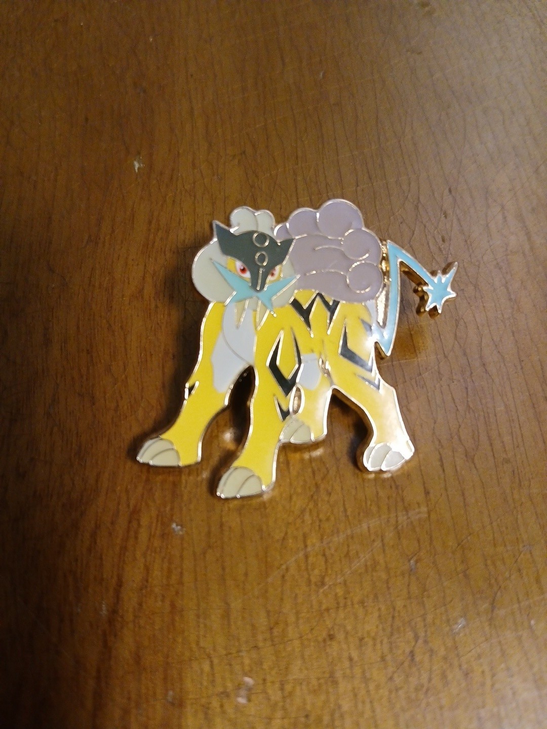 Raikou Pokemon Enameled Metal Pin Badge 2017